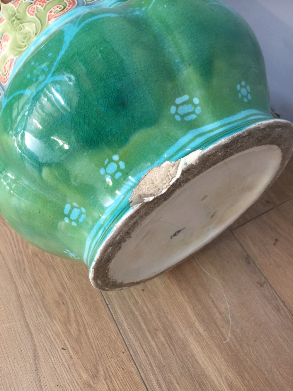 Mintons Majolica art nouveau stick stand  View III