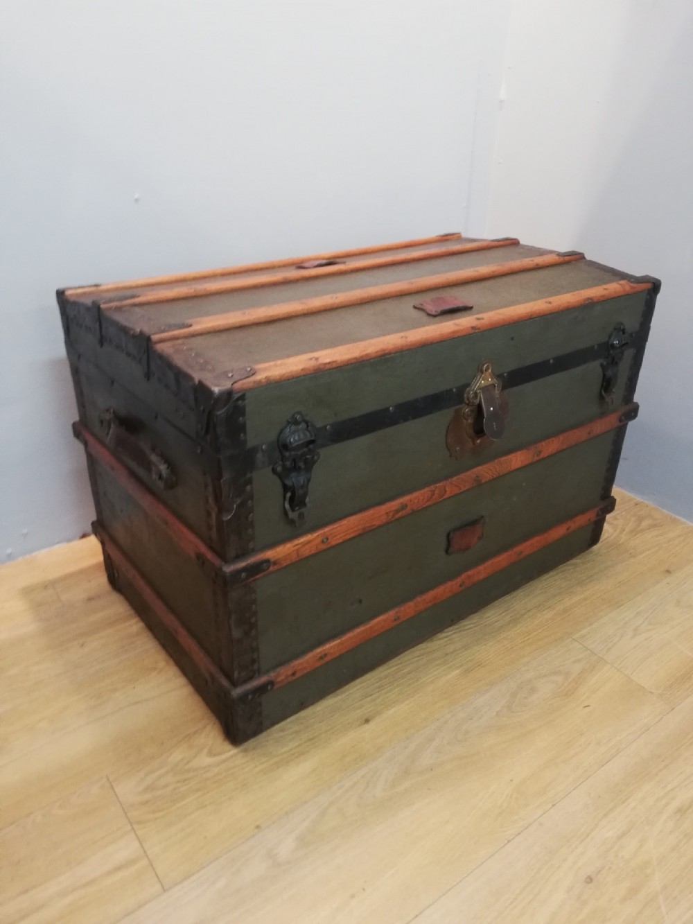 19th Century cabin trunk with original labels