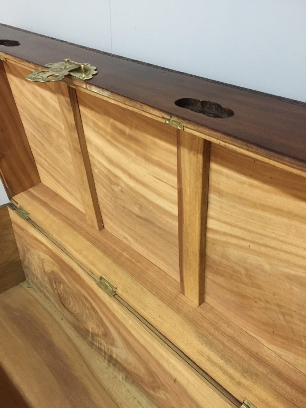 Carved Camphorwood chest circa 1920 View VII