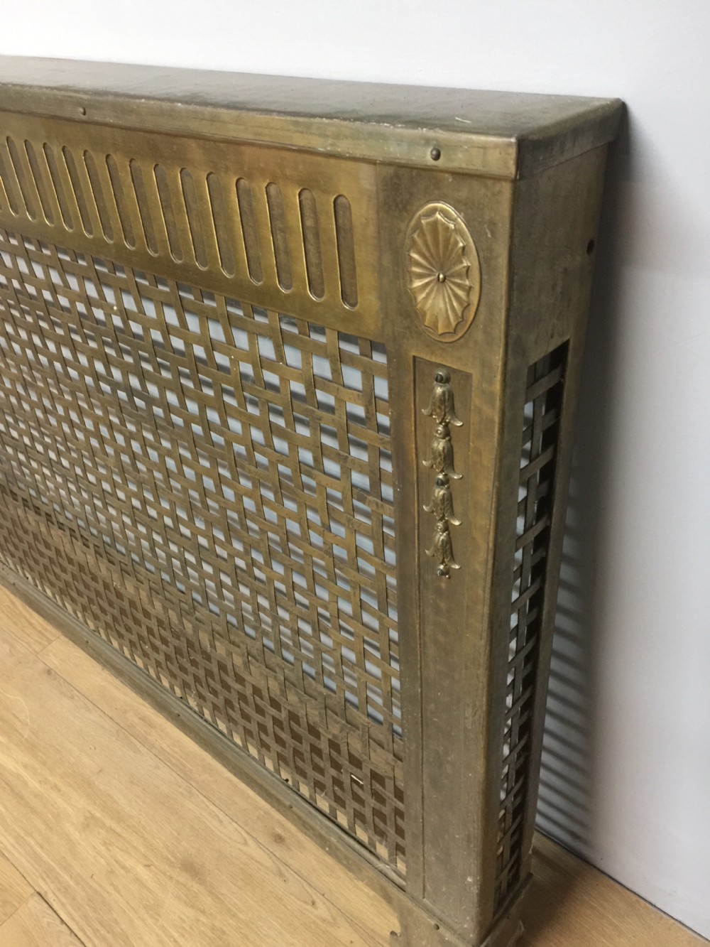 Rare solid brass radiator cover circa 1920 View III