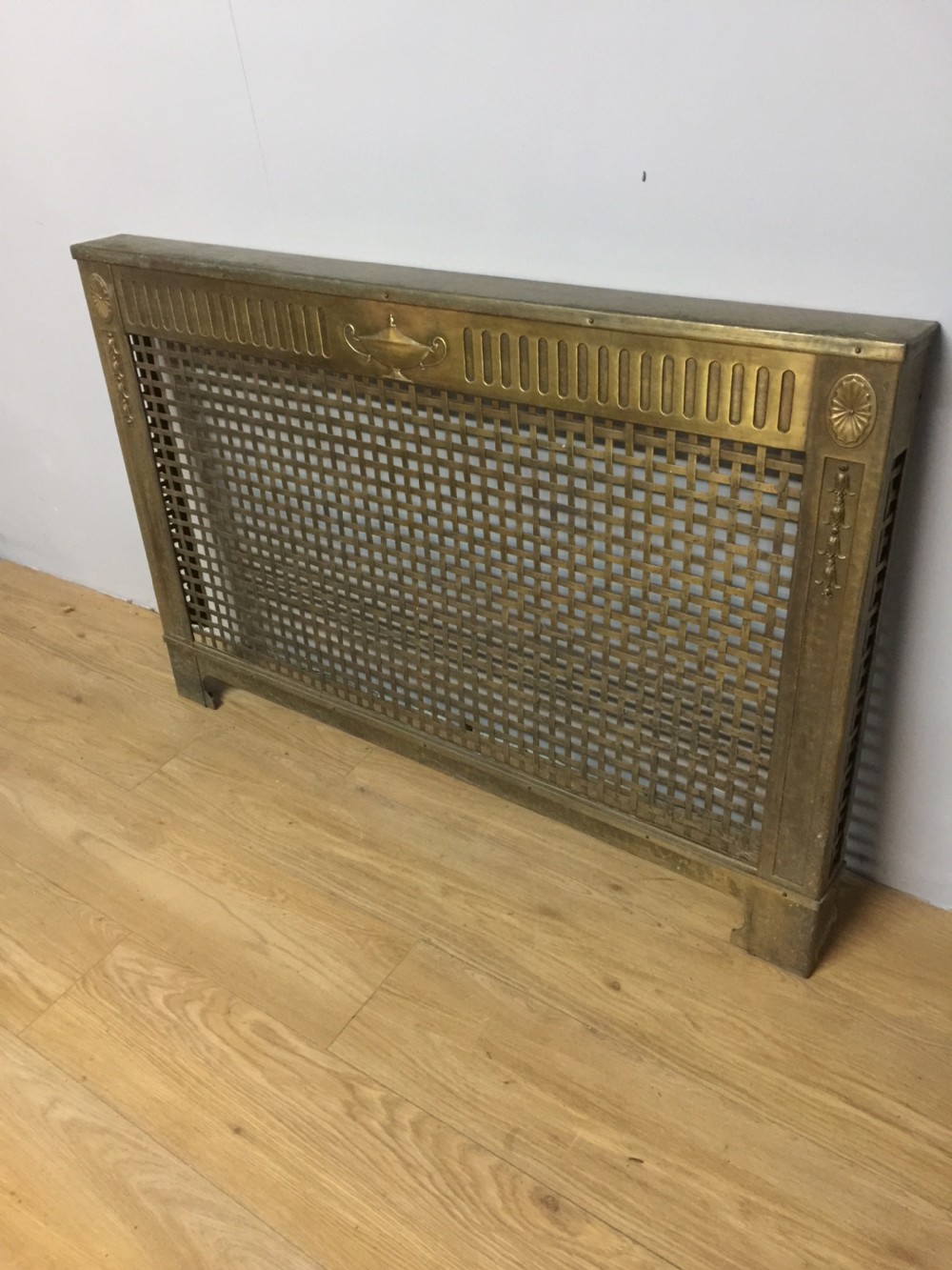 Rare solid brass radiator cover circa 1920 View IV