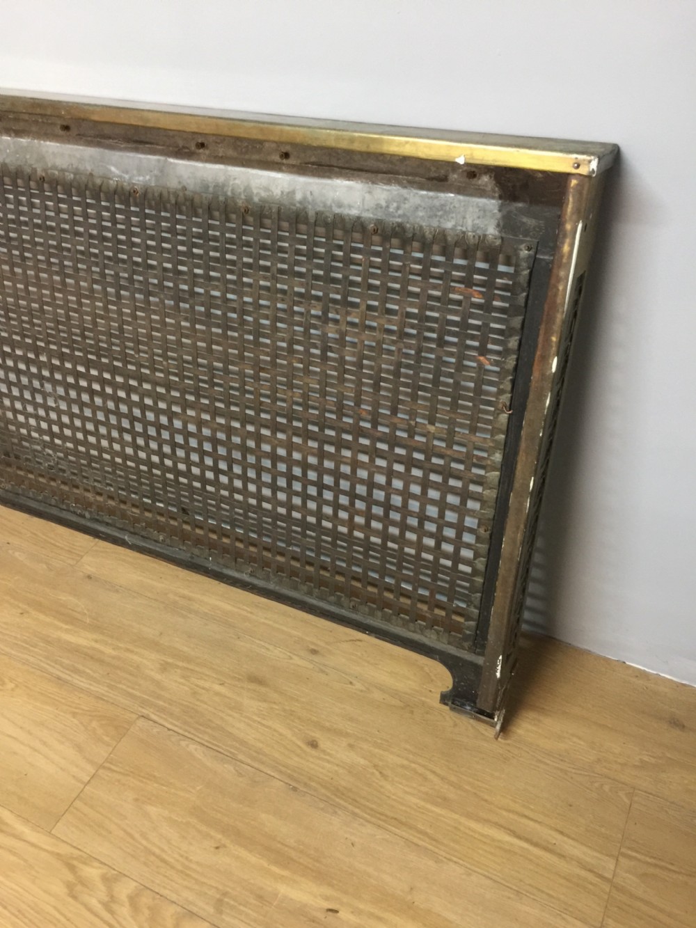 Rare solid brass radiator cover circa 1920 View IX