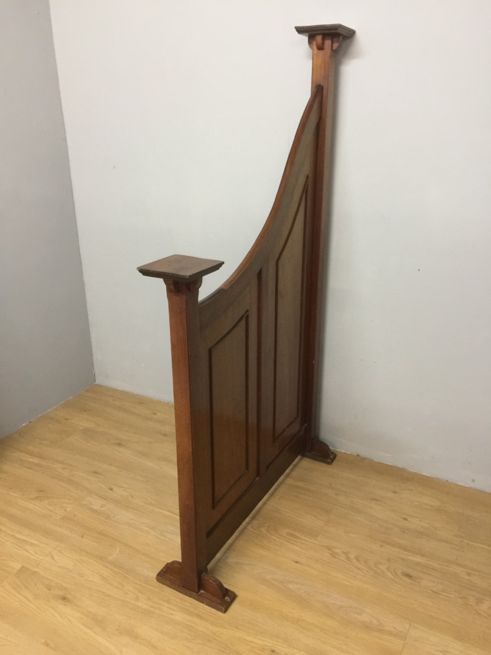 Unusual arts and crafts mahogany room divider View XI