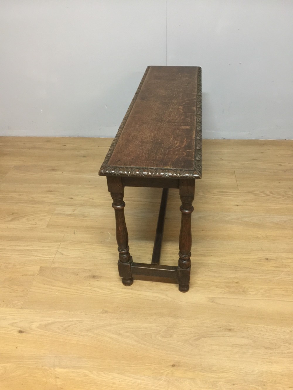 Nineteenth century solid oak window seat View VII