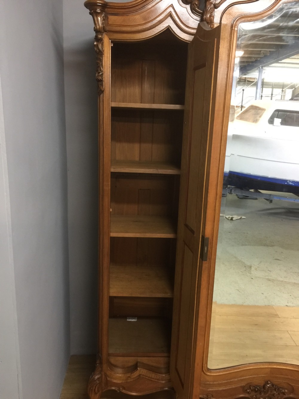 Large Nineteenth century French walnut armoire View VI