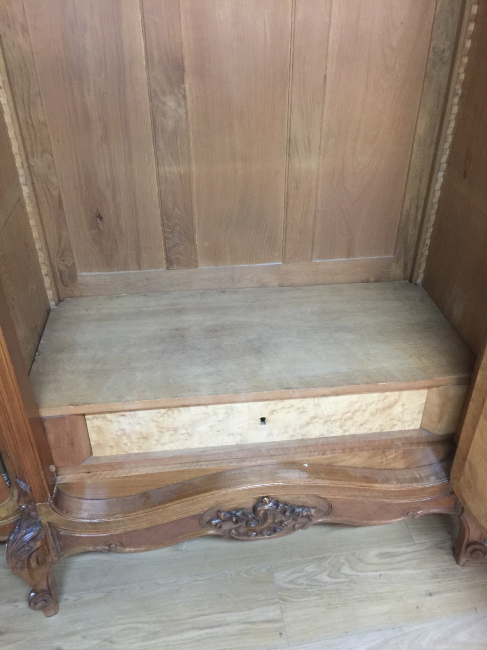Large Nineteenth century French walnut armoire View VIII