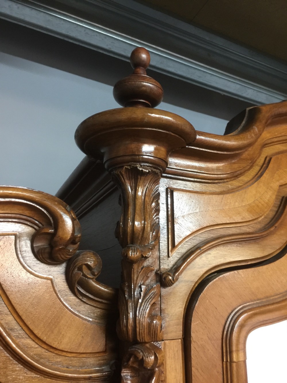 Large Nineteenth century French walnut armoire View X