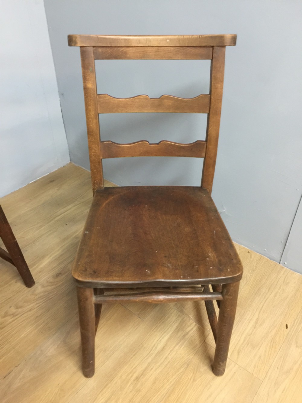 Set of six nineteenth century chapel chairs  View IV