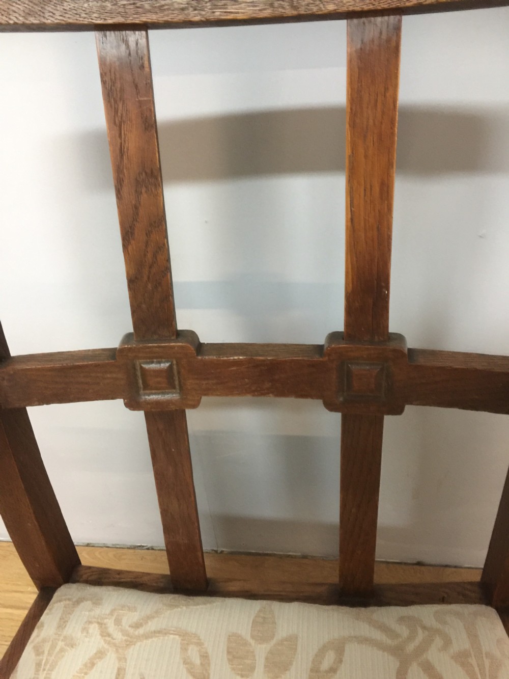 Arts and crafts oak armchair from a Masonic Lodge  View VII