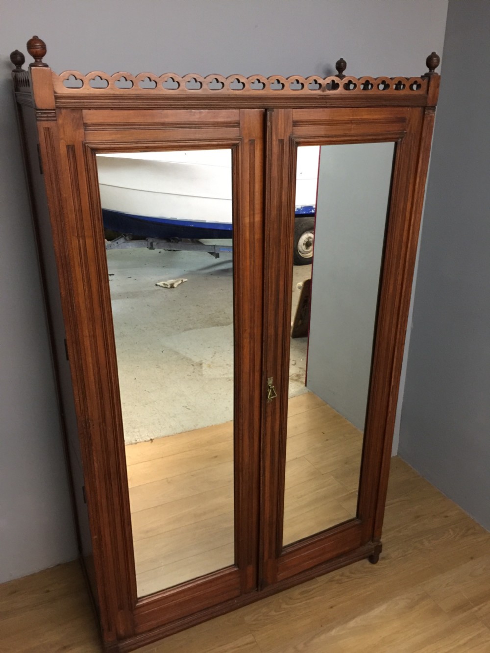 Nineteenth century walnut two door wardrobe View III