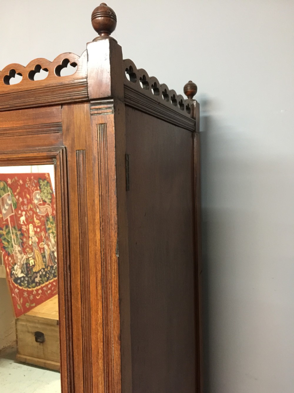Nineteenth century walnut two door wardrobe View V