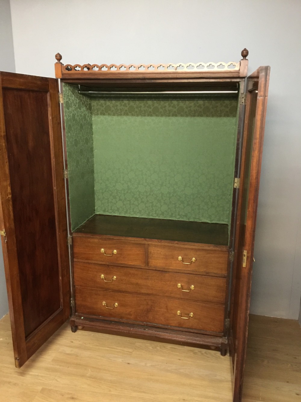 Nineteenth century walnut two door wardrobe View VI