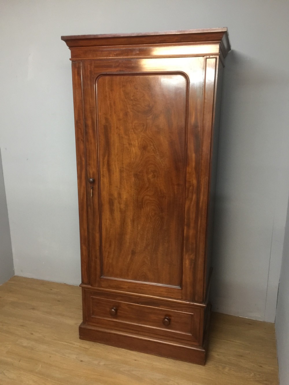 Nineteenth century mahogany slim hall robe