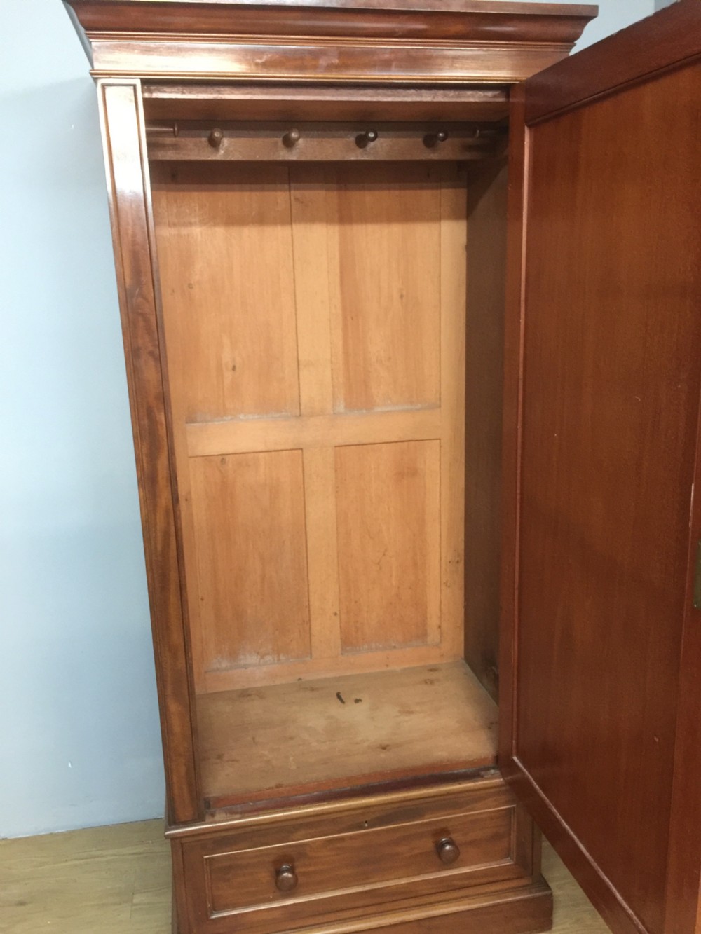 Nineteenth century mahogany slim hall robe View IV