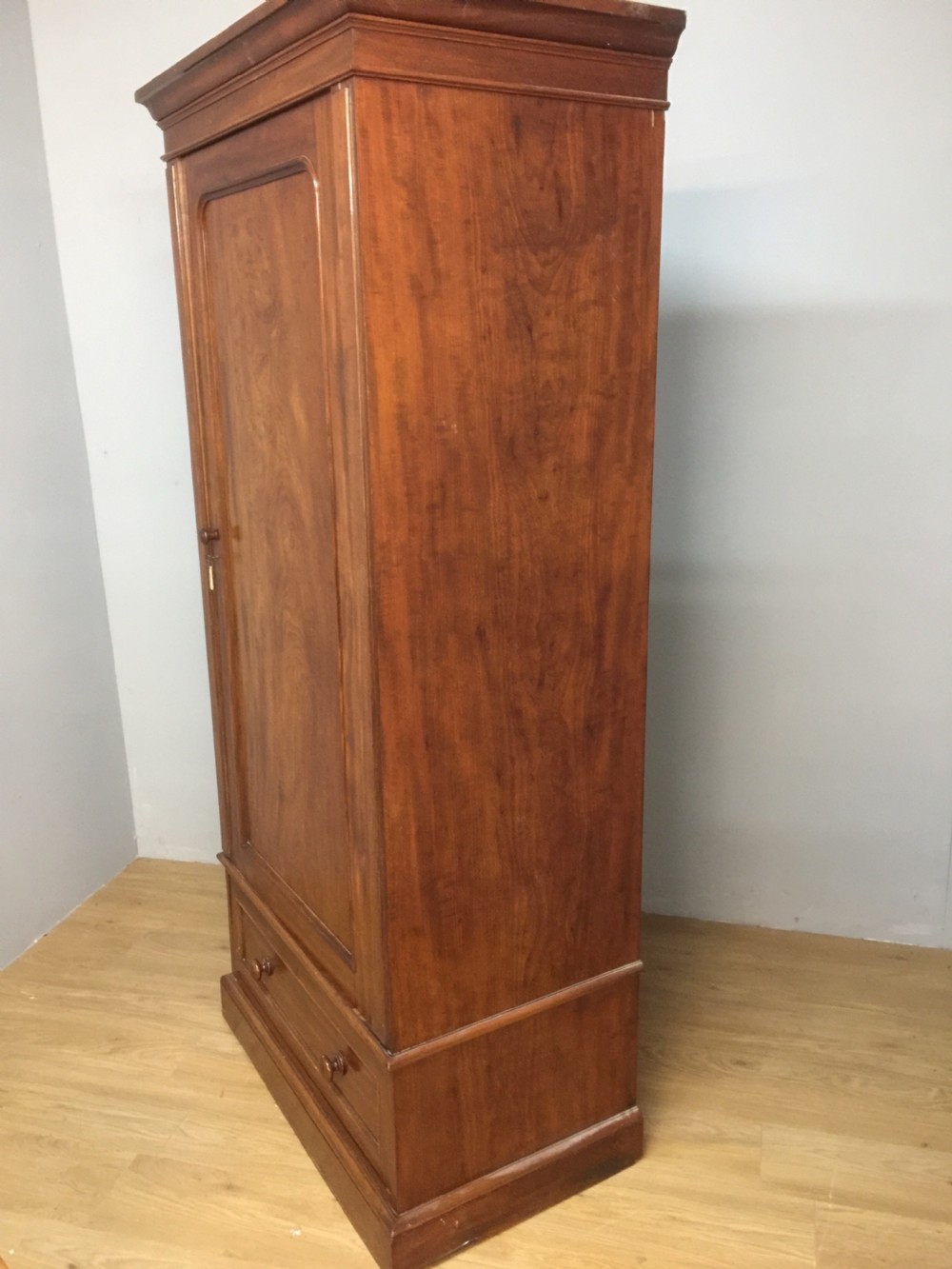 Nineteenth century mahogany slim hall robe View VII