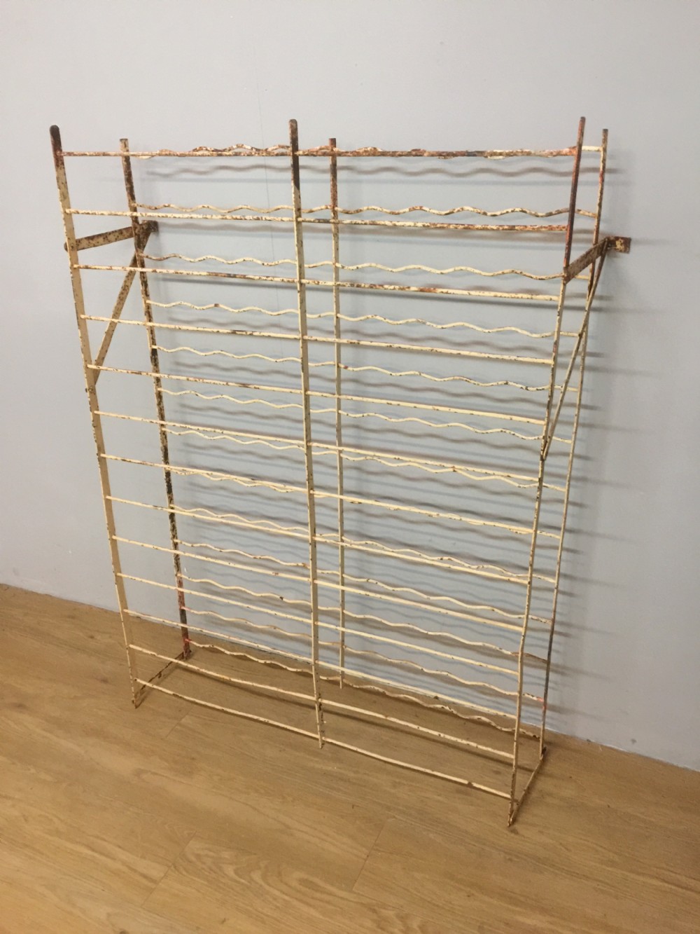 French wine rack in original condition Holds 130 bottles 