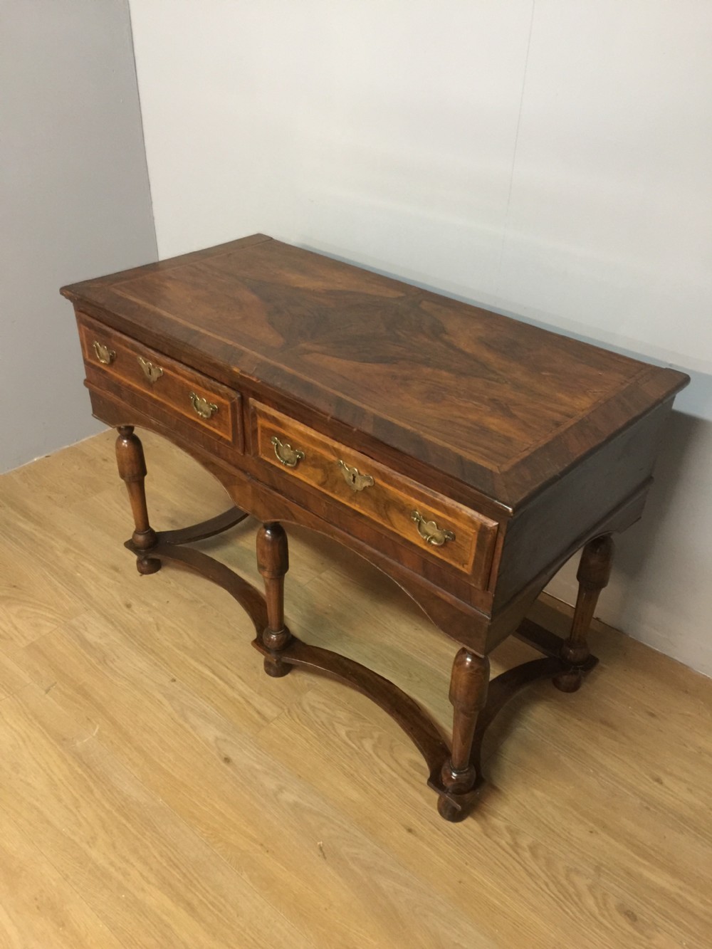 Early nineteenth century burr walnut side table  View II