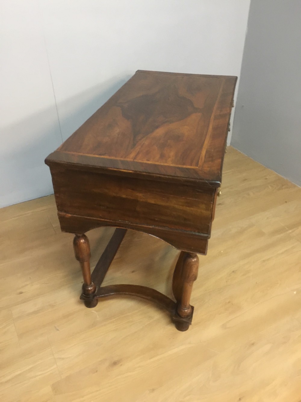 Early nineteenth century burr walnut side table  View VII