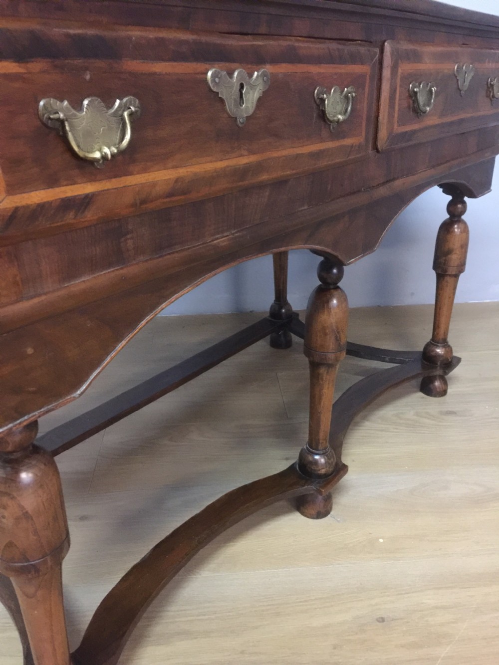 Early nineteenth century burr walnut side table  View VIII