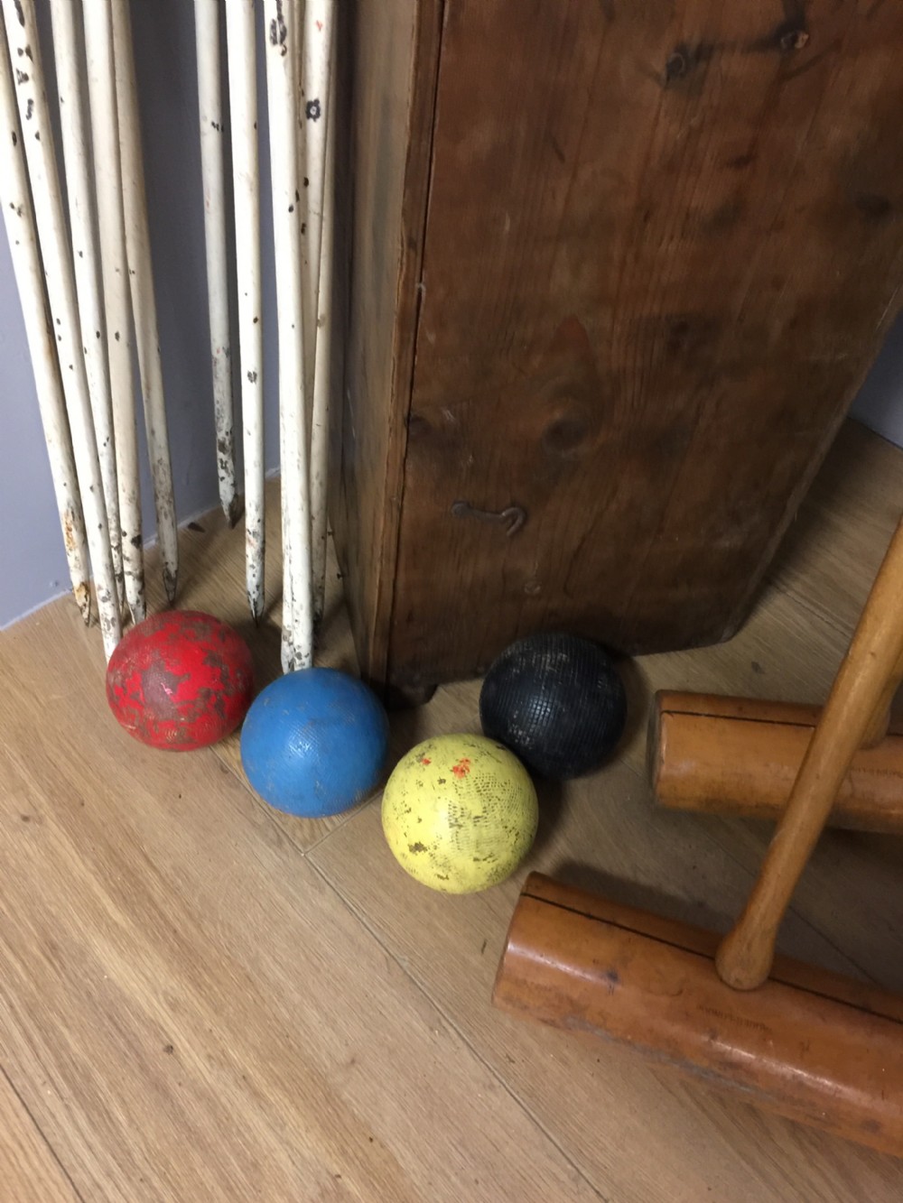 Jacques Of London full-size croquet set retailed by Harrods  View V