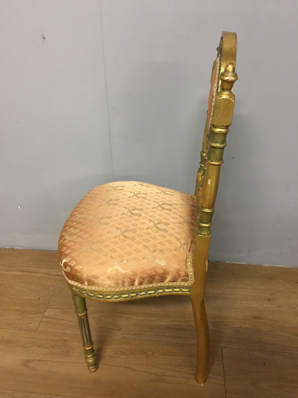 French gilt cameo back chair  View IV