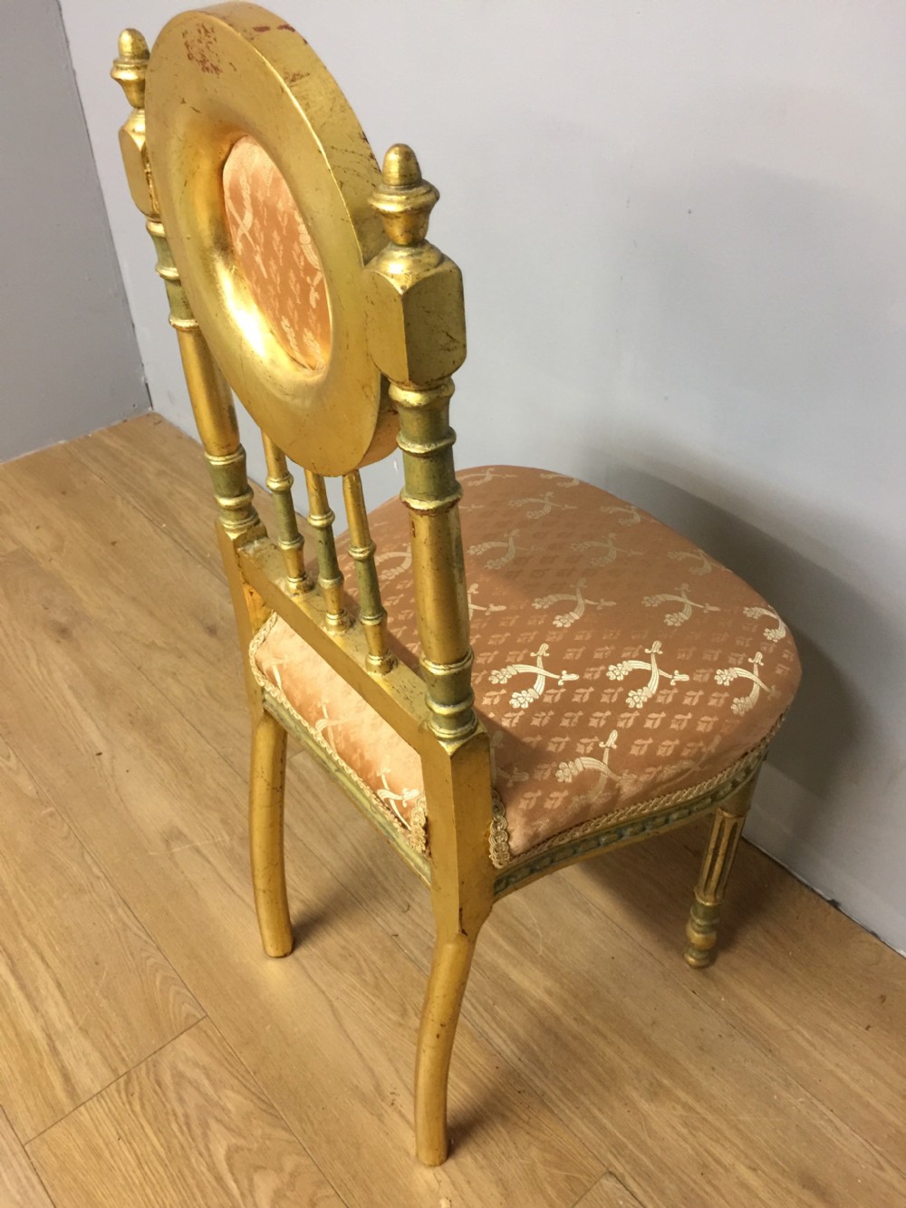 French gilt cameo back chair  View VI