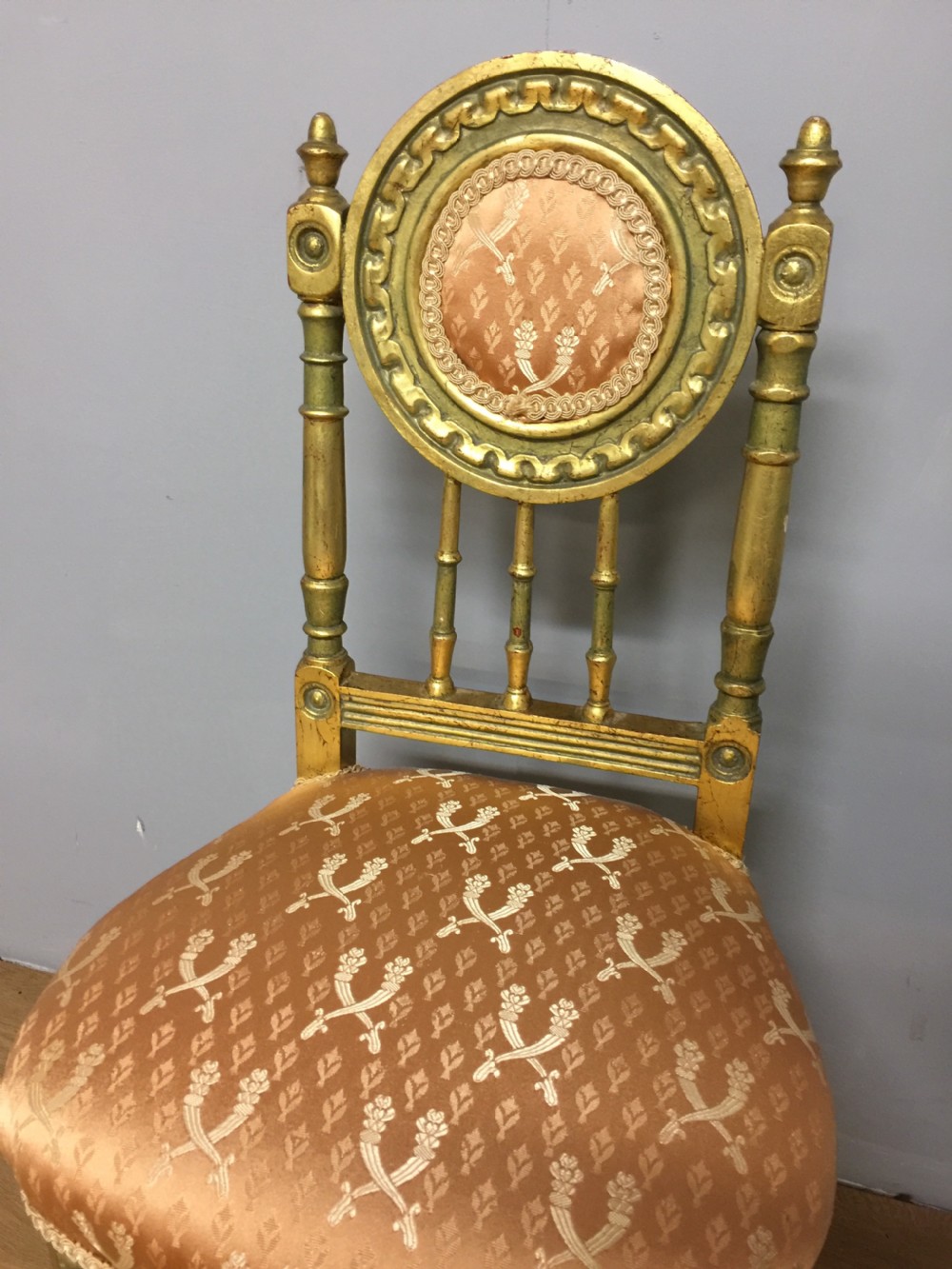 French gilt cameo back chair  View VII