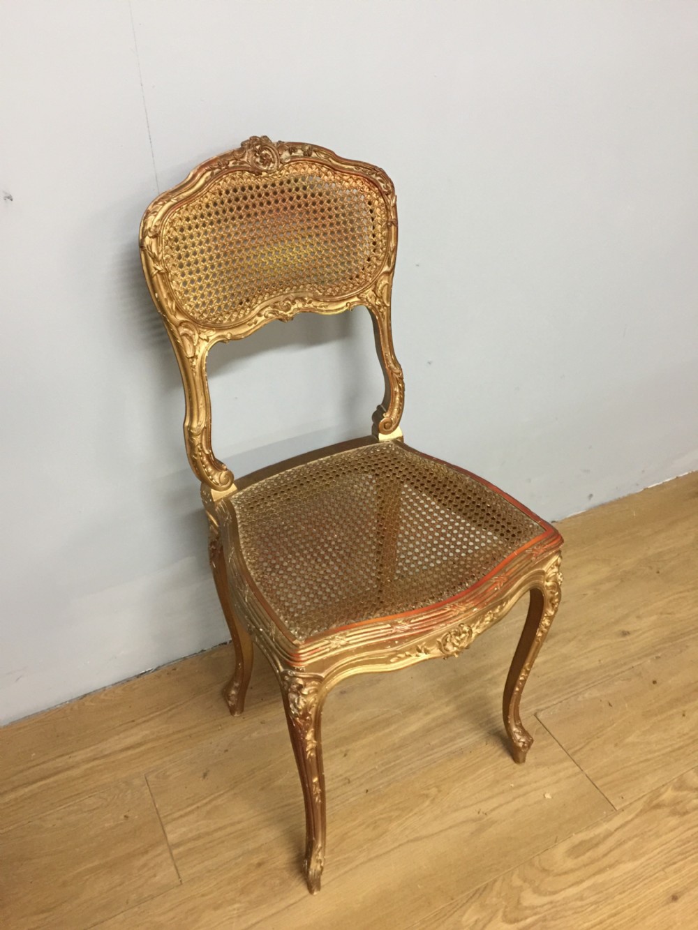 Nineteenth century French gilded Bergere chair  View II