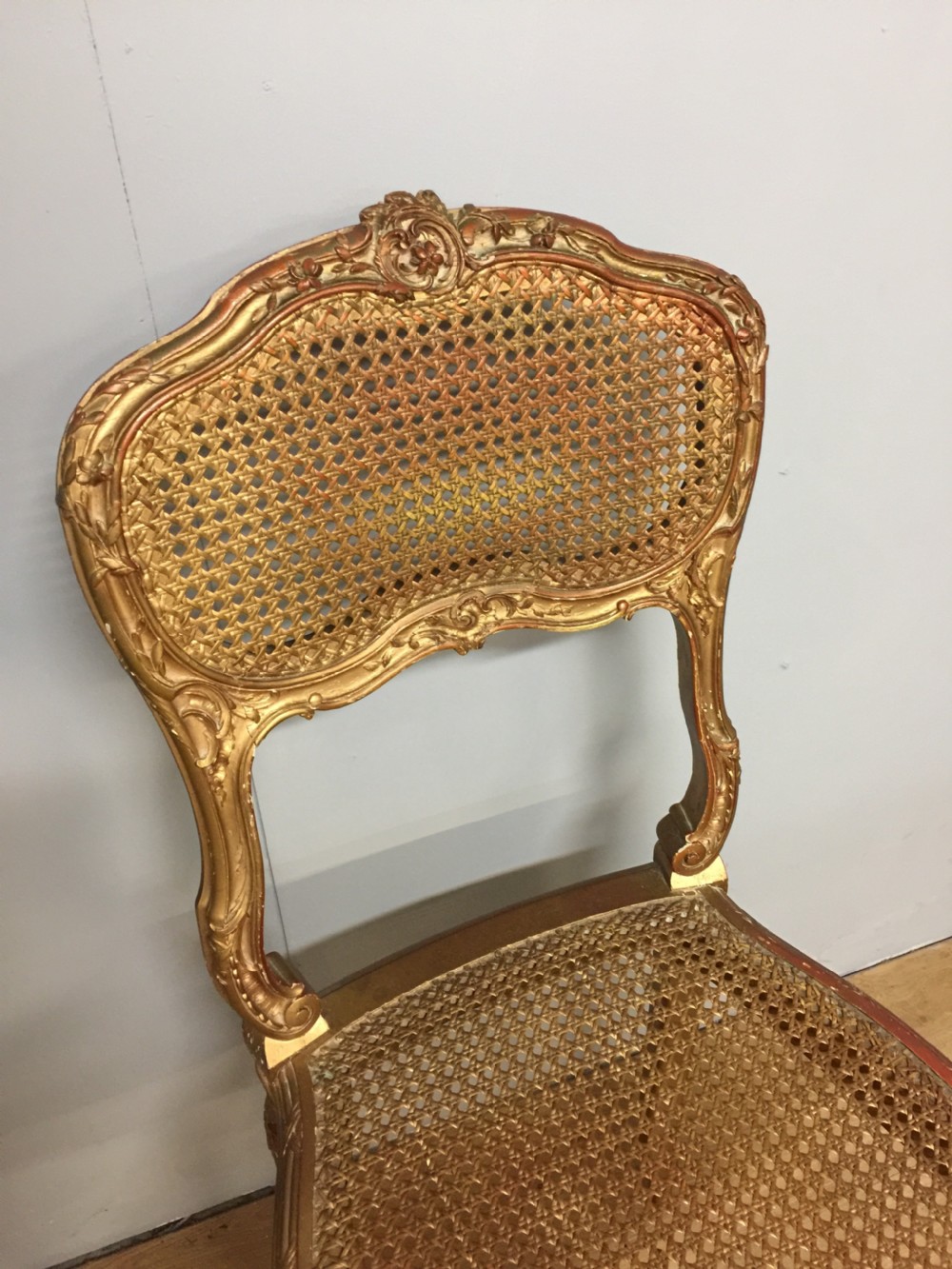 Nineteenth century French gilded Bergere chair  View III