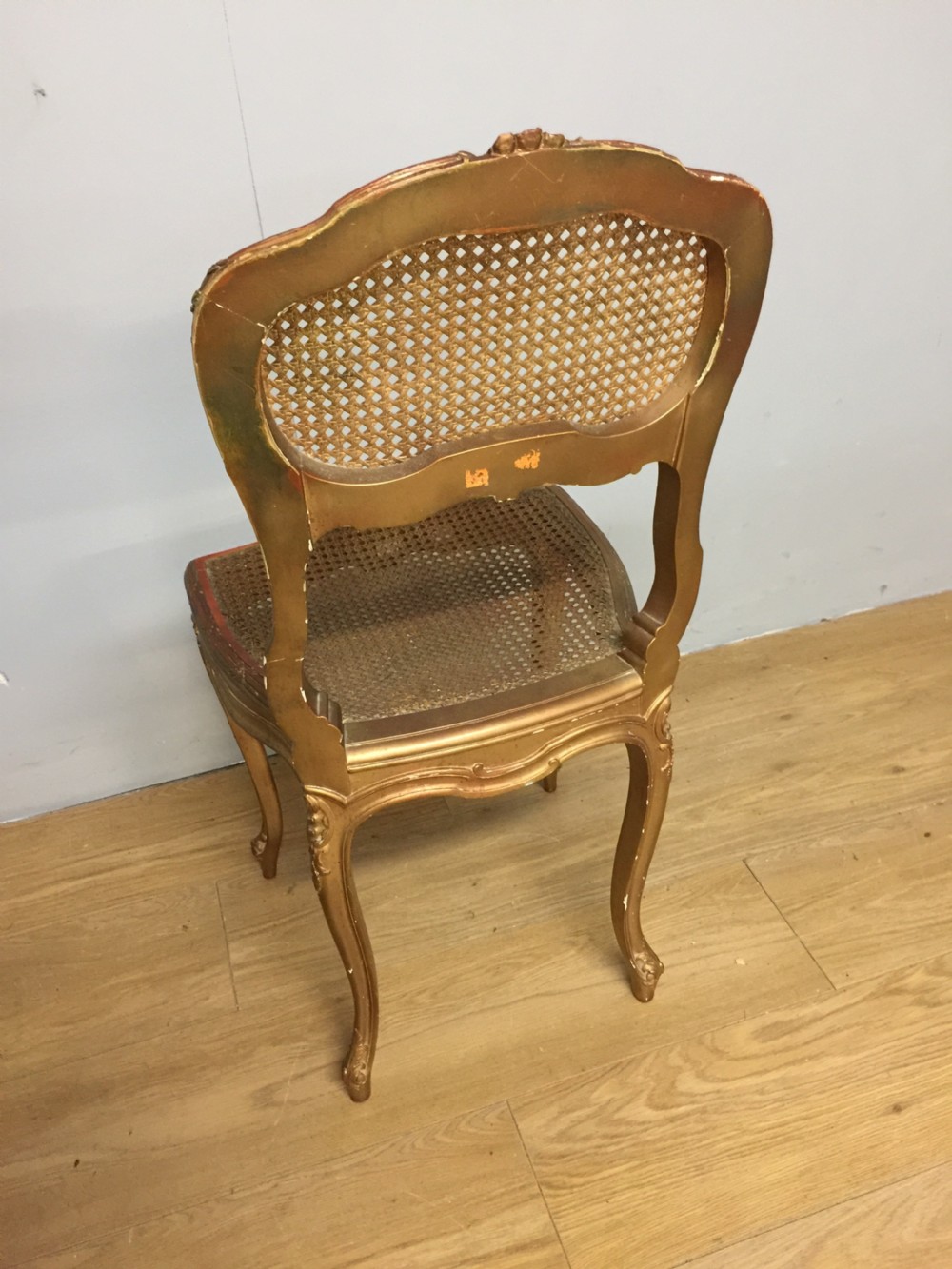 Nineteenth century French gilded Bergere chair  View VI