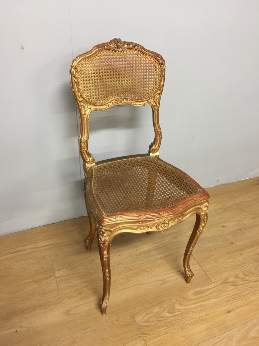 Nineteenth century French gilded Bergere chair  View VIII