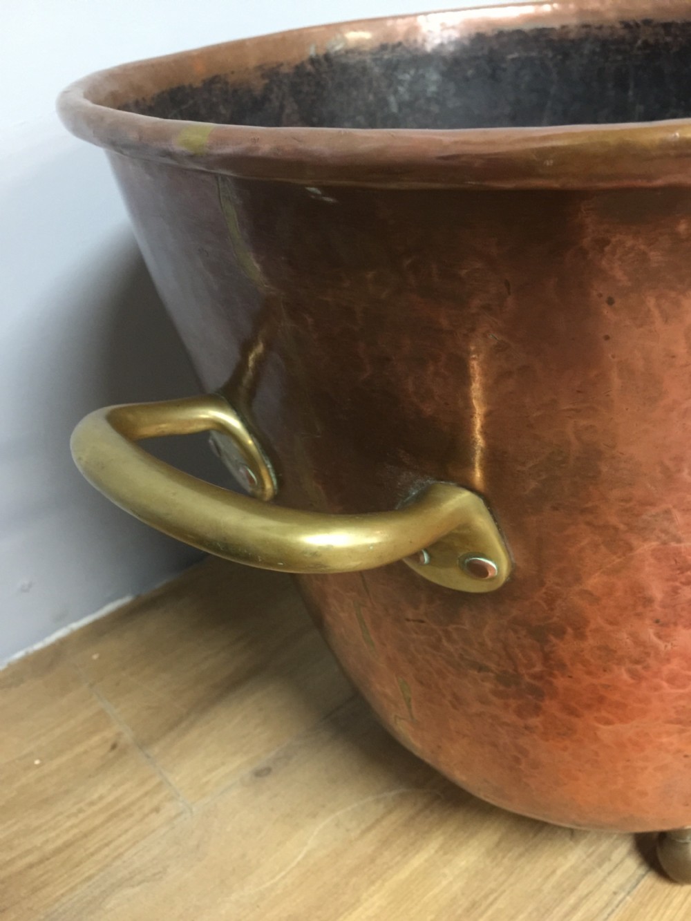 Nineteenth century solid copper log bin  View IV