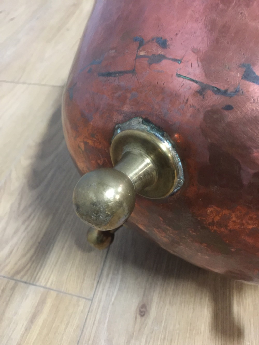Nineteenth century solid copper log bin  View VI