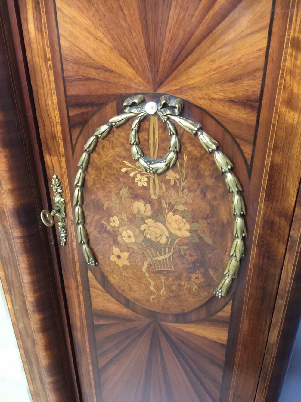 French inlaid ormolu mounted armoire.  View II