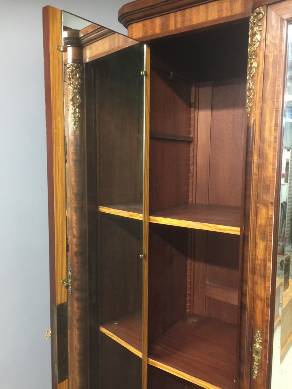 French inlaid ormolu mounted armoire.  View VIII