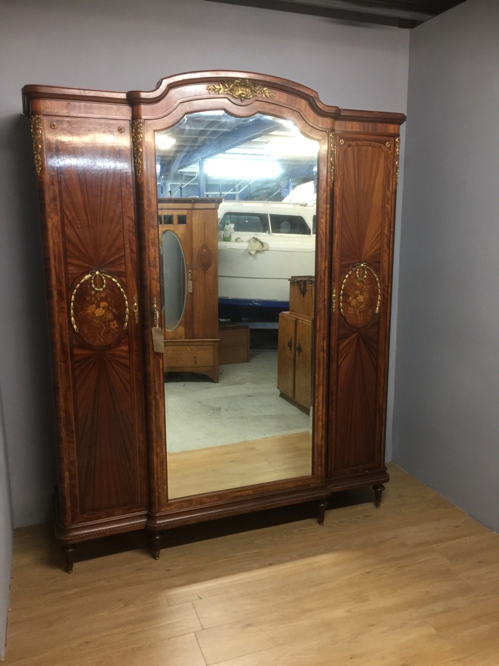 French inlaid ormolu mounted armoire.  View XIV