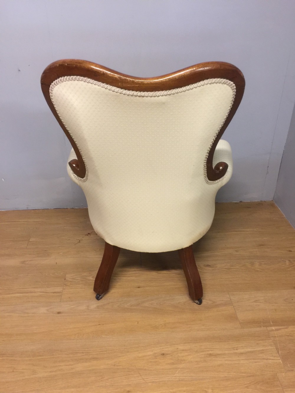 Nineteenth century mahogany framed armchair on carved cabriole legs  View VI