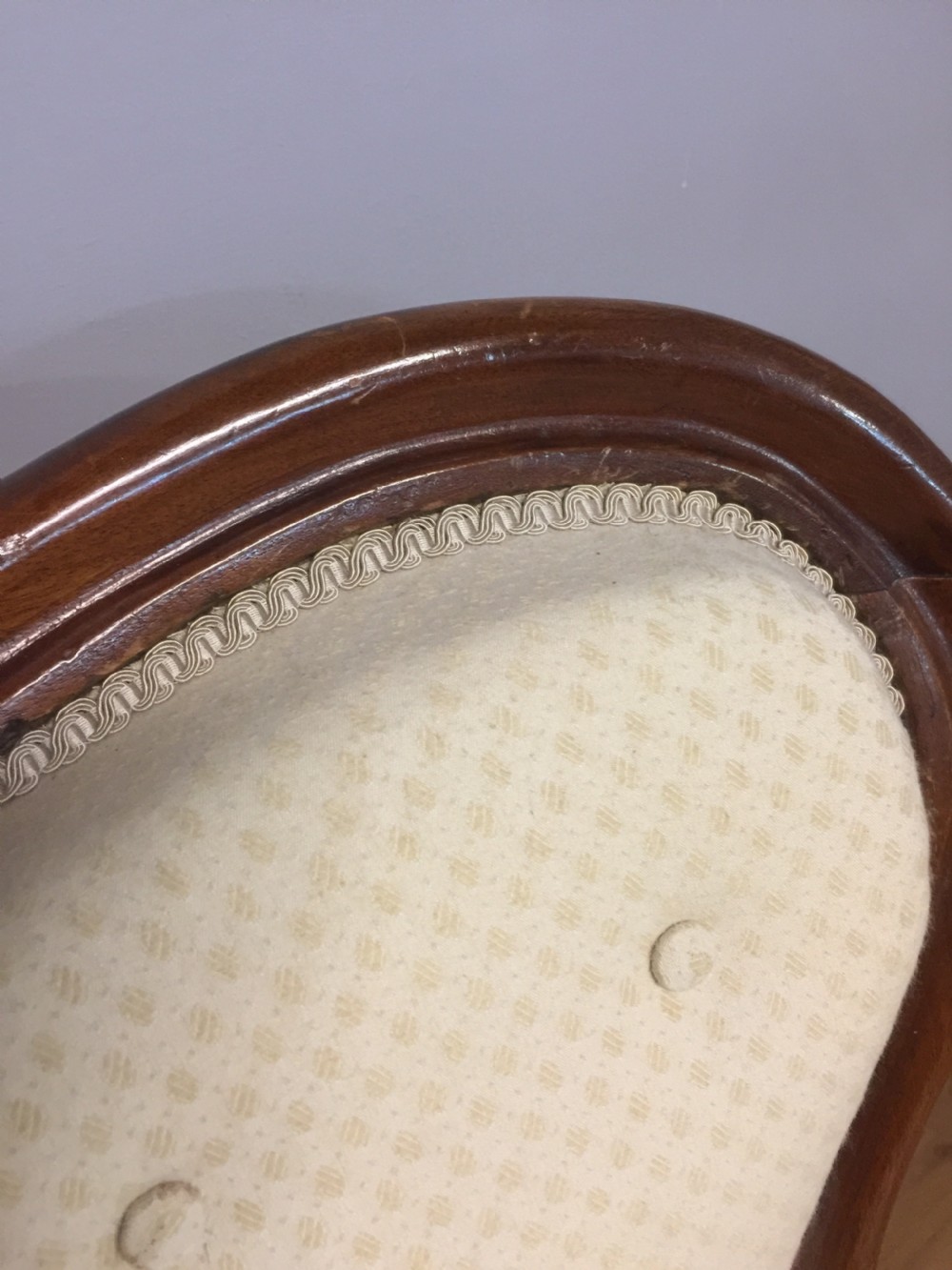 Nineteenth century mahogany framed armchair on carved cabriole legs  View VIII