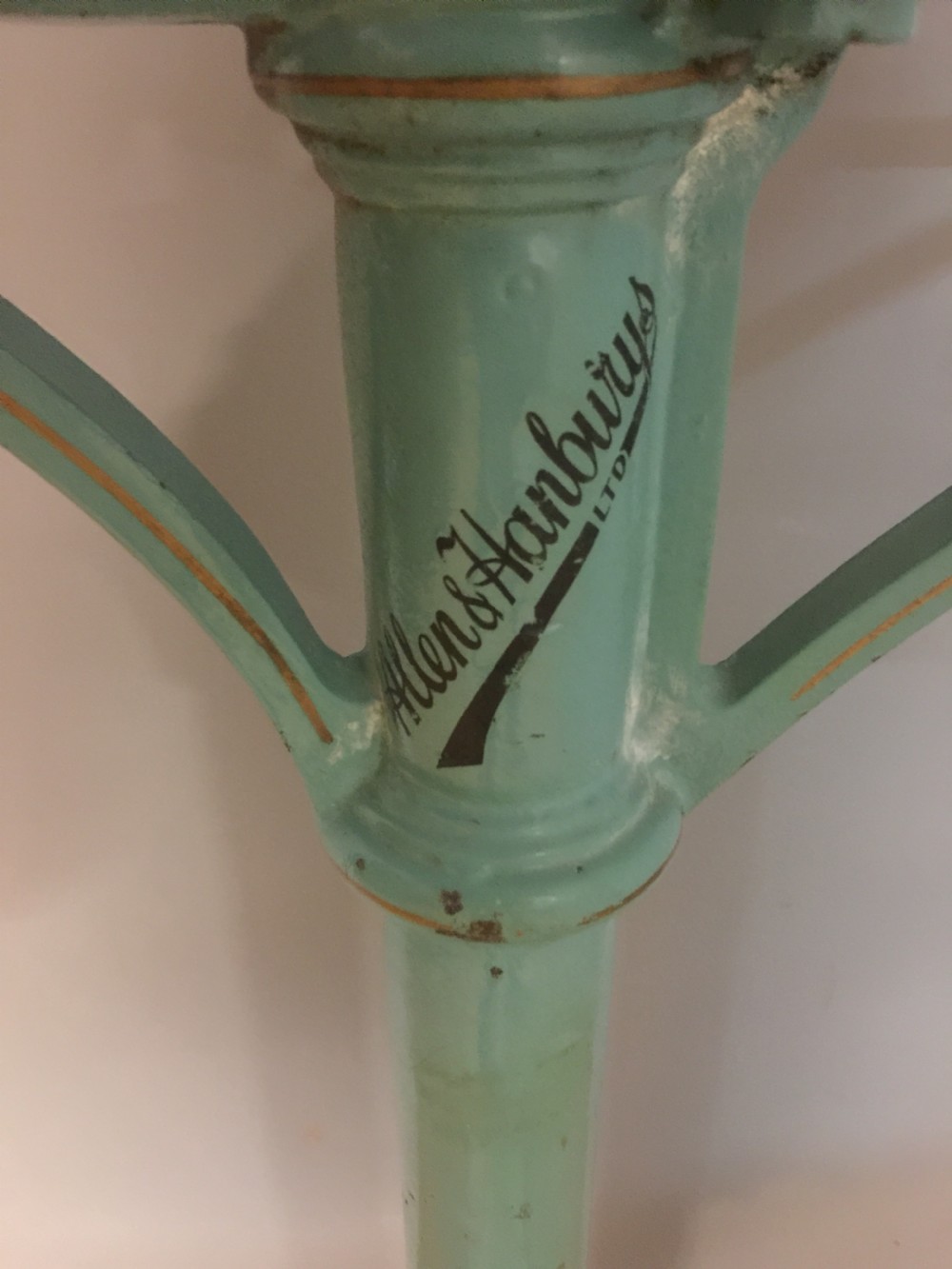 Stand on weighing scales by Allen and Hanbury circa 1910 View VIII