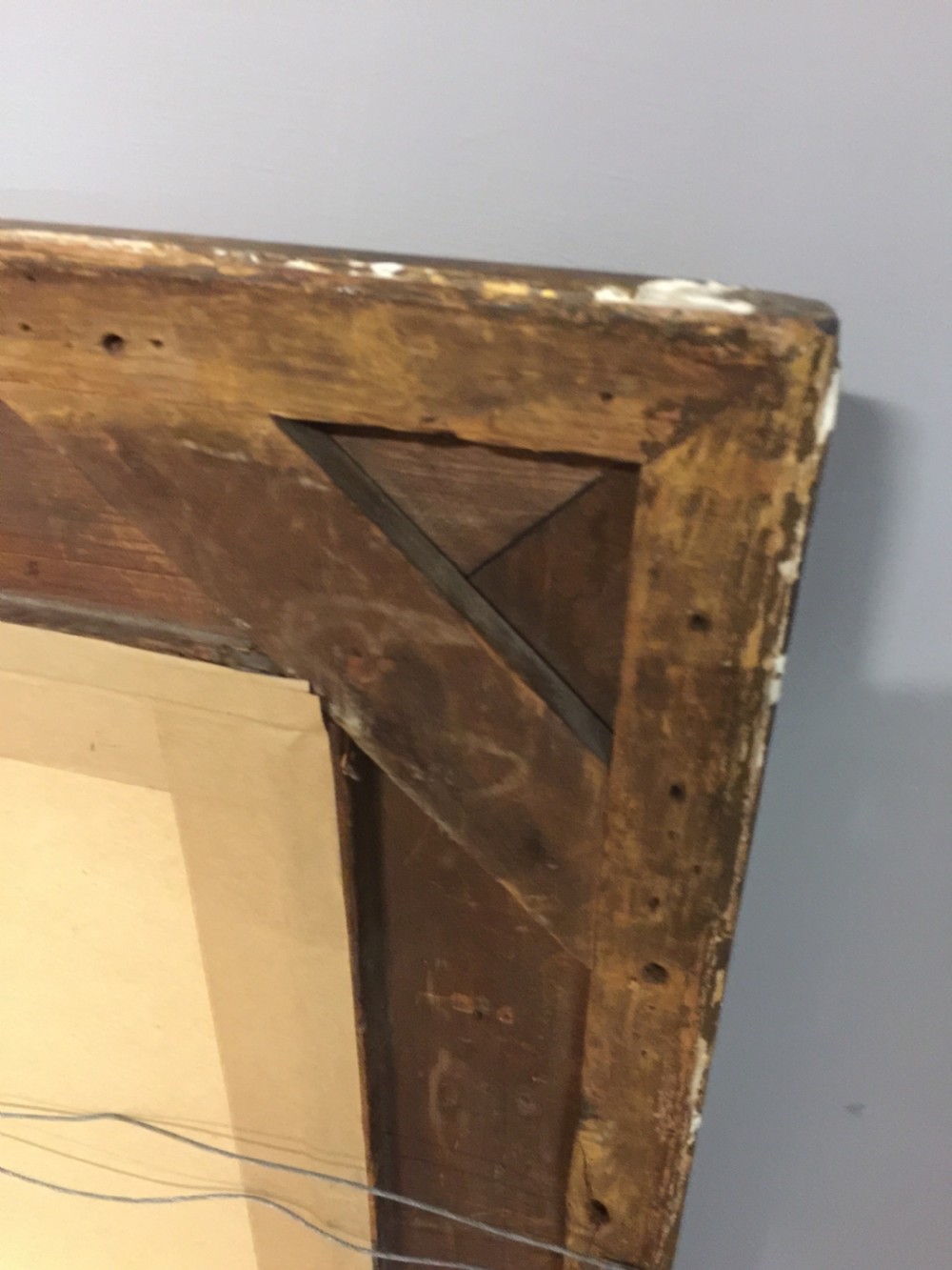 Nineteenth century large gilt framed mirror  View V