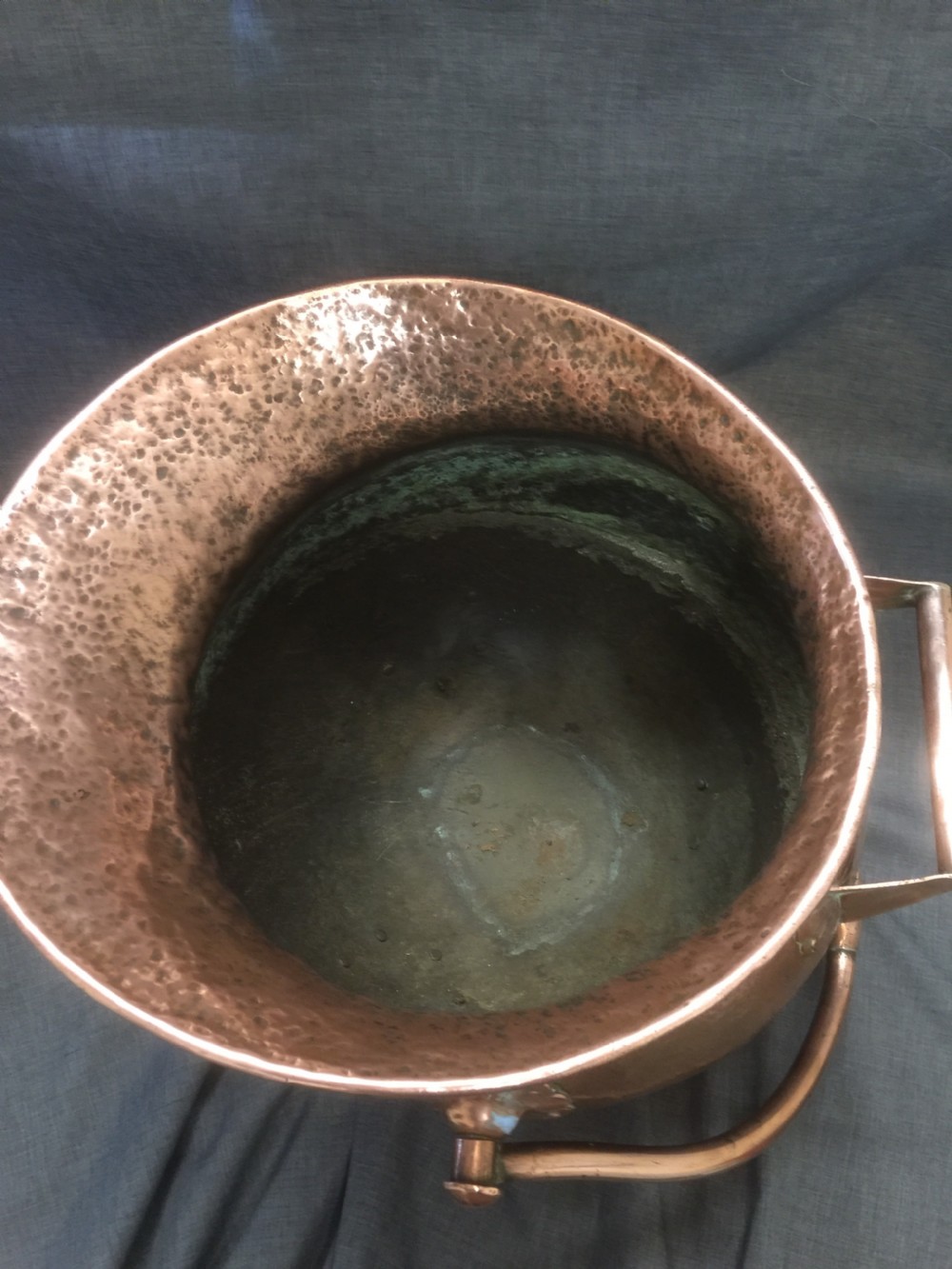 Late nineteenth century arts and crafts copper coal scuttle View VI