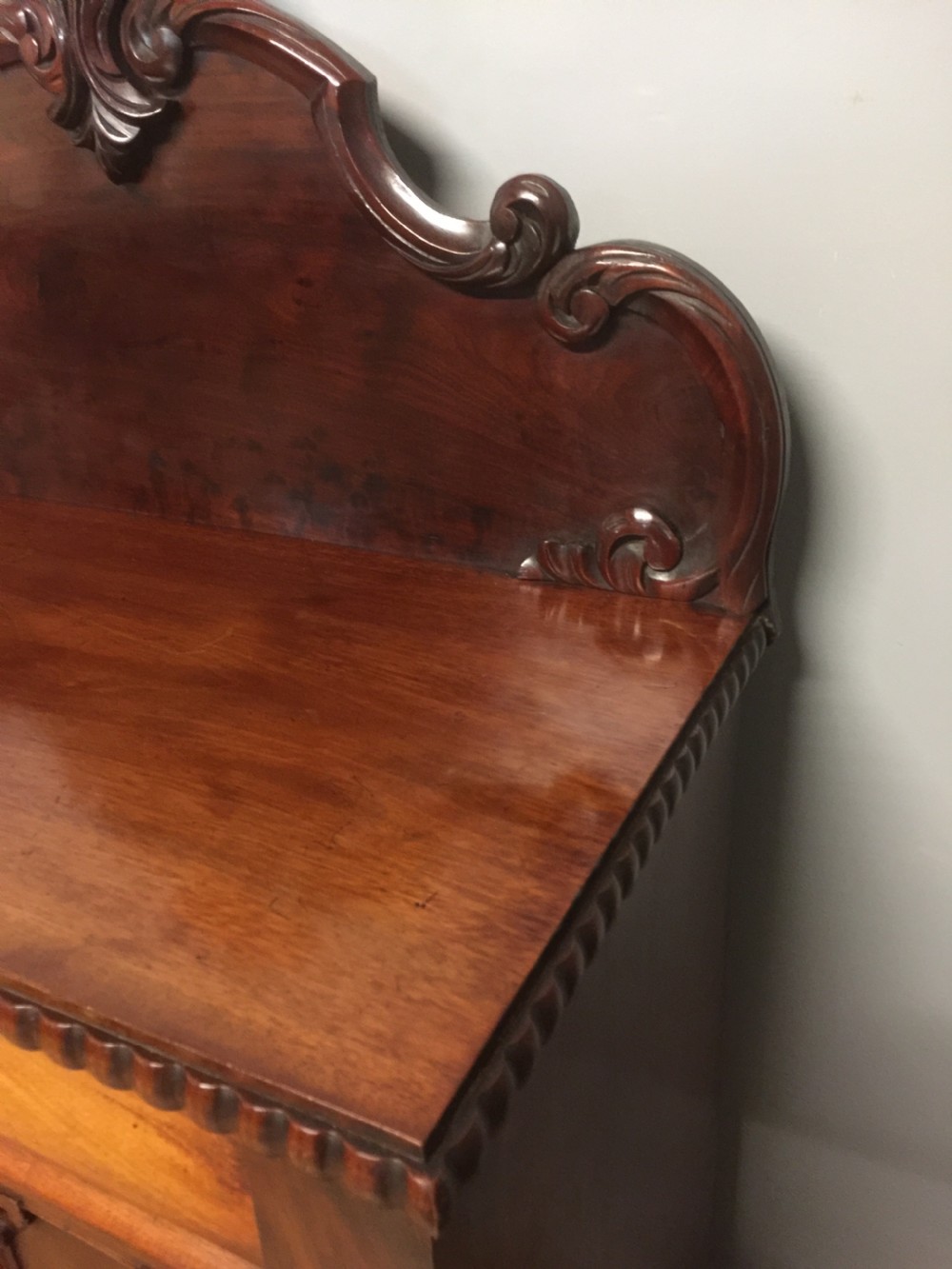 Nineteenth century small mahogany chiffonier View IX
