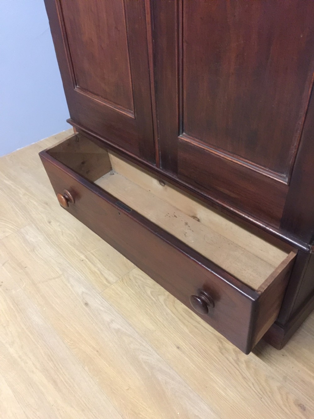 Nineteenth century mahogany house keepers cupboard View IV