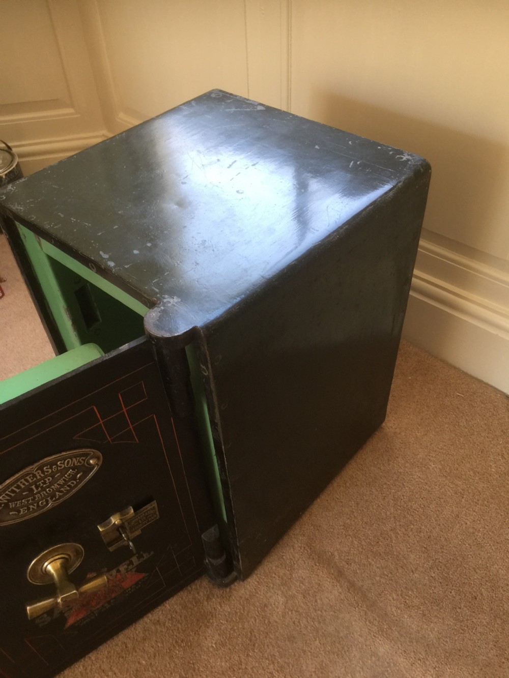 Antique safe by Withers of West Bromwich in original condition  View VIII