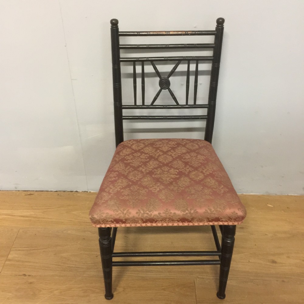 Ebonised aesthetic movement child chair 
