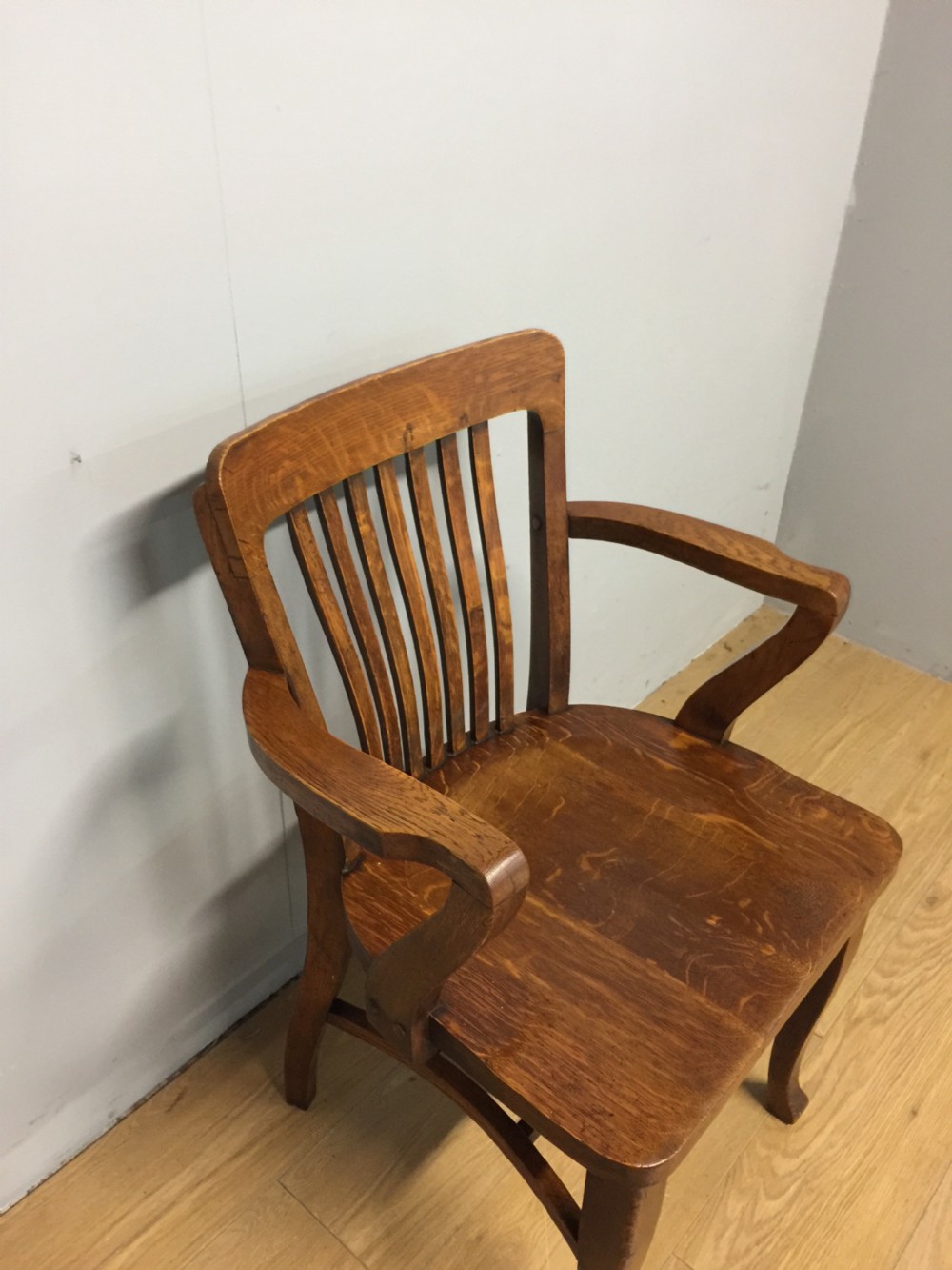 Art Deco solid oak desk chair  View IV
