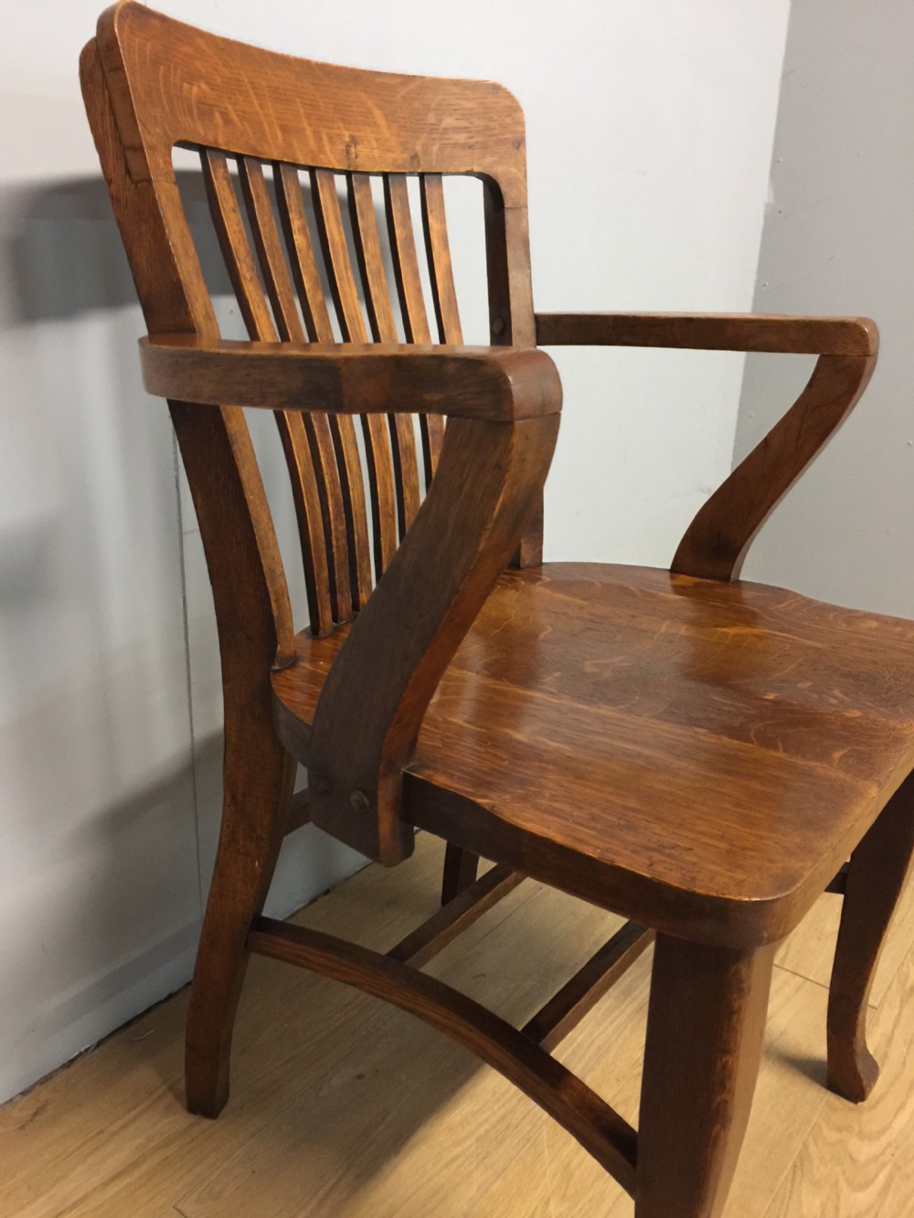 Art Deco solid oak desk chair  View V