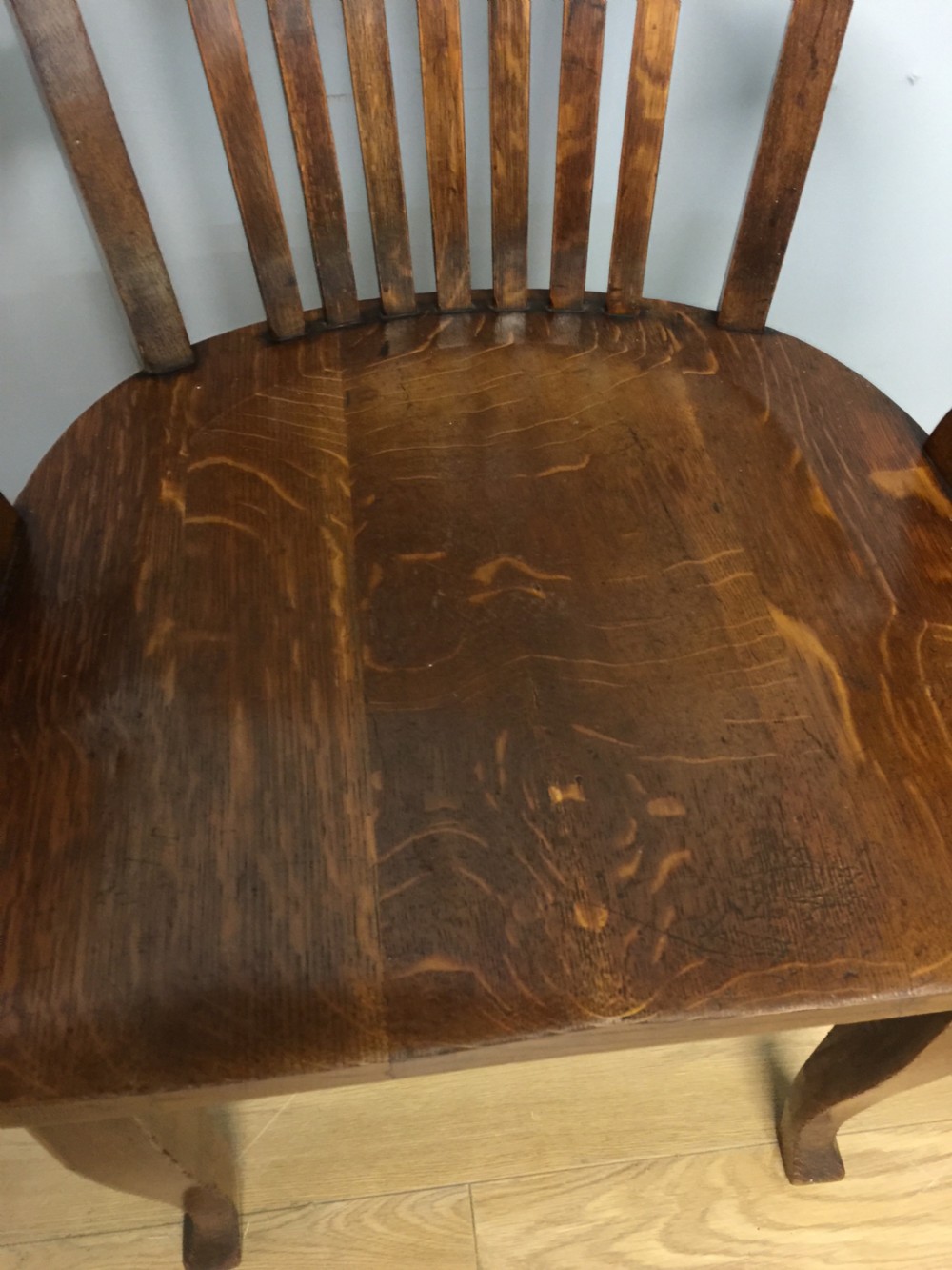 Art Deco solid oak desk chair  View VI