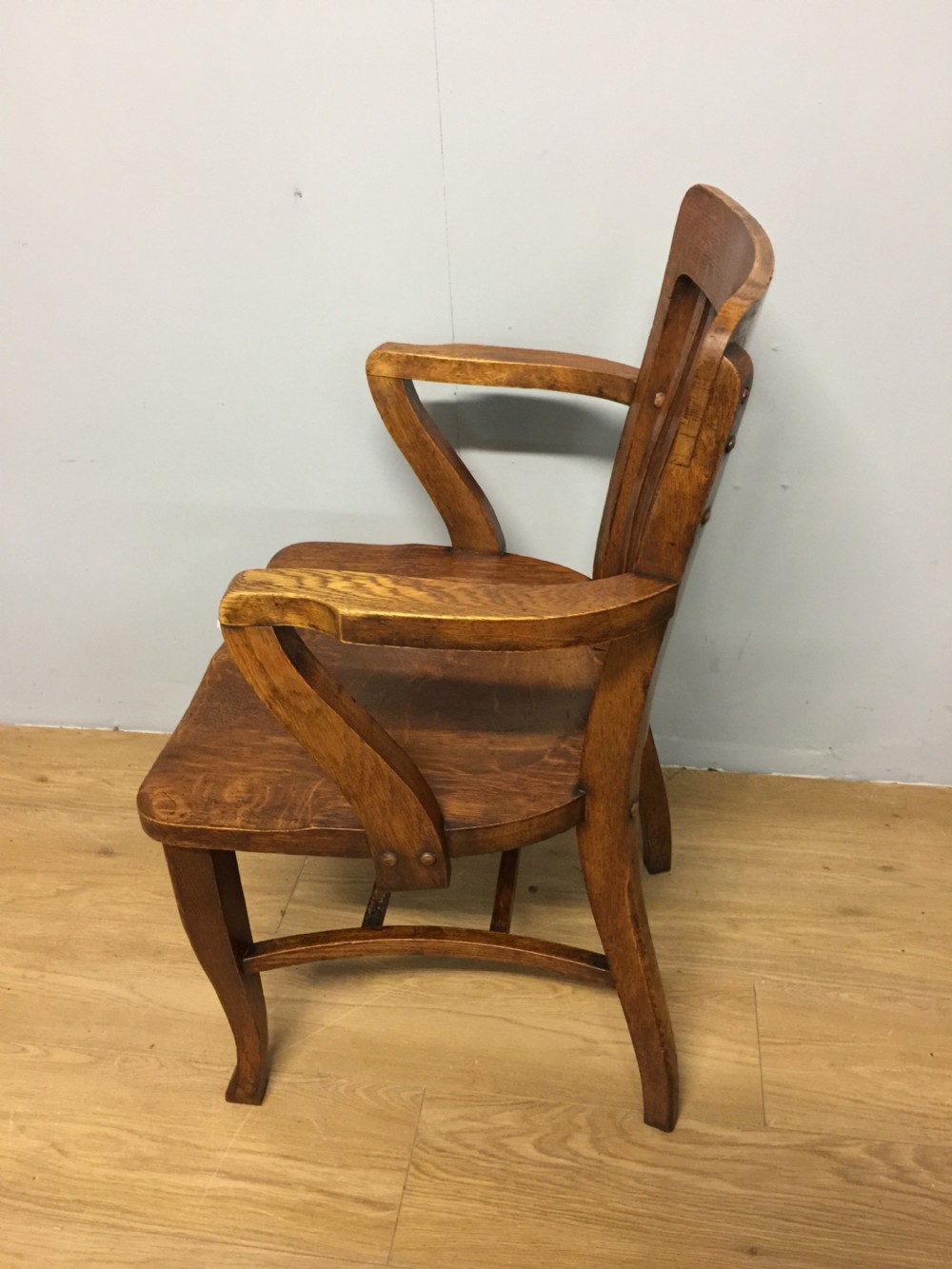 Art Deco solid oak desk chair  View VIII