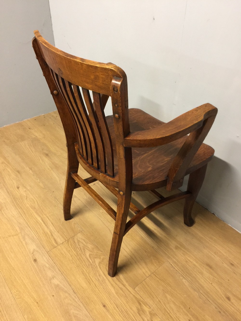 Art Deco solid oak desk chair  View X